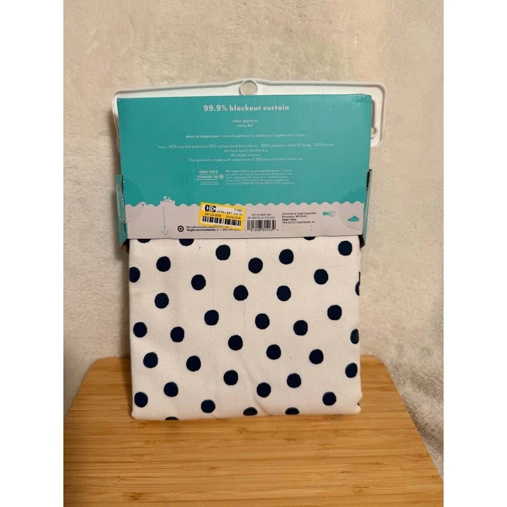 Pillowfort Kids Navy Dot Blackout Curtain Panel 42